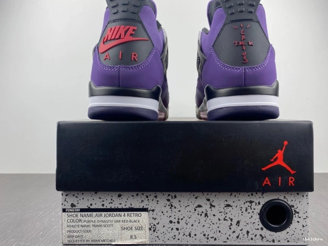 Rep TBK and 766296 Retro (Friends Travis 4 LN4 Purple Jordan Scott Family) 0808